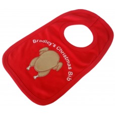 Personalised Babies Christmas Turkey Bib Applique